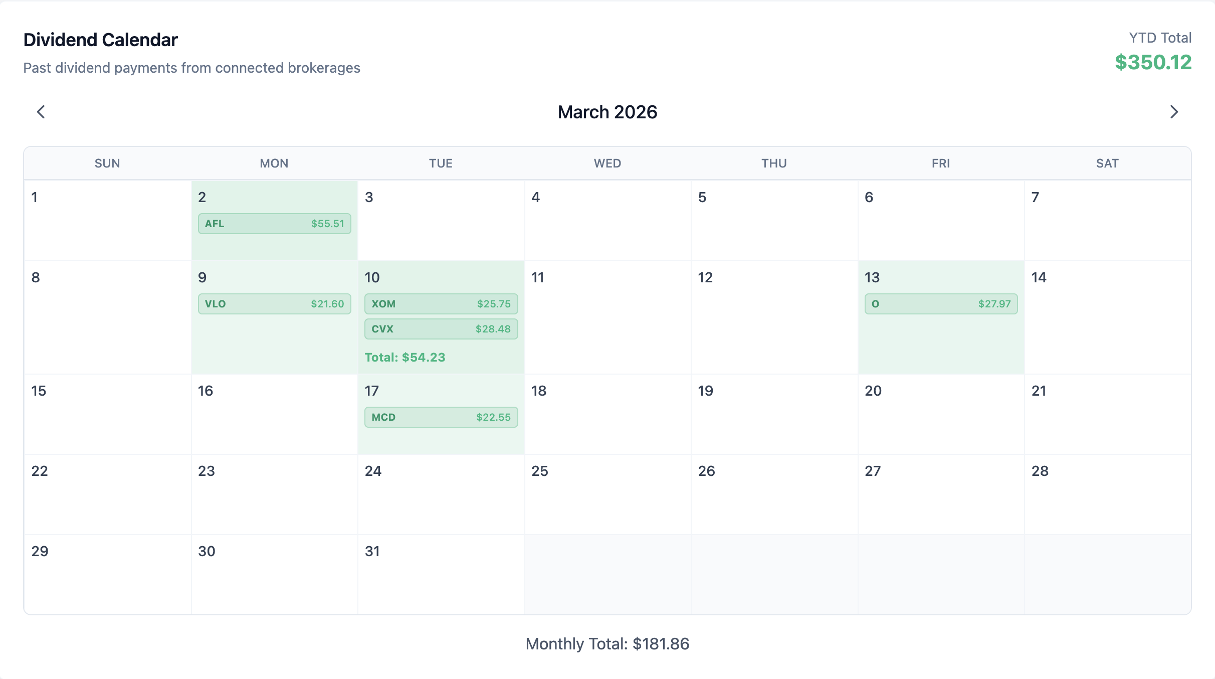 Dividend Tracker